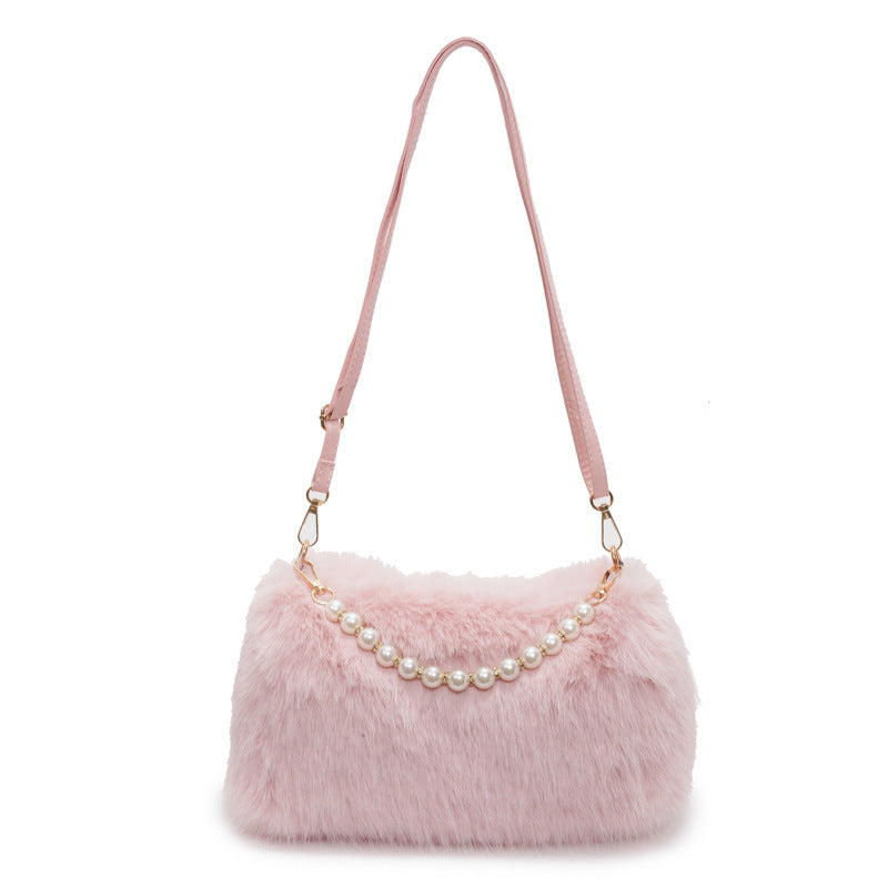 Loír Allure® - Pearl Chain Plush Bag