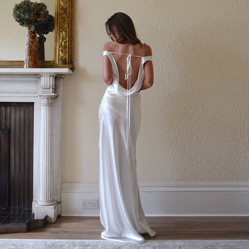 Loir Allure® - Elegant Pearlescent Backless Dress