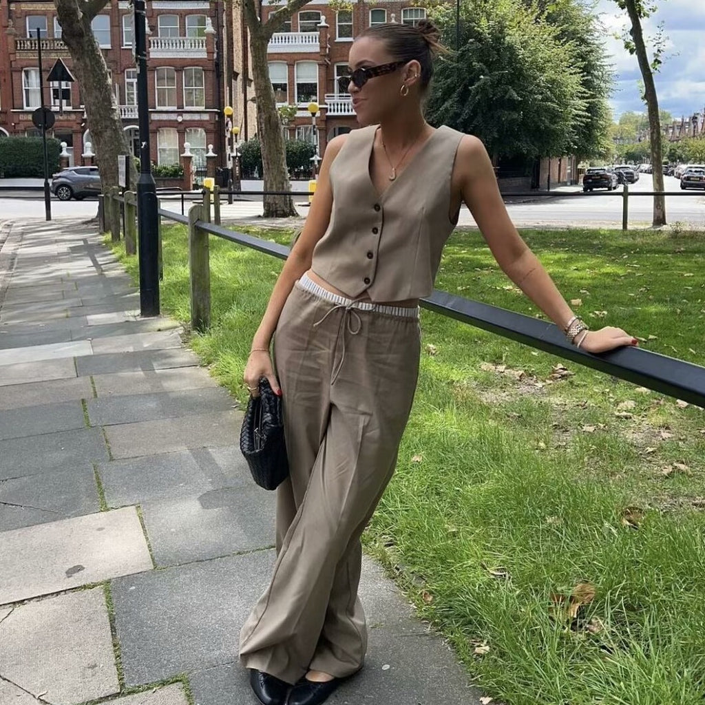 Loír Allure® - Sleeveless Waistcoat with Oversized Pantalon