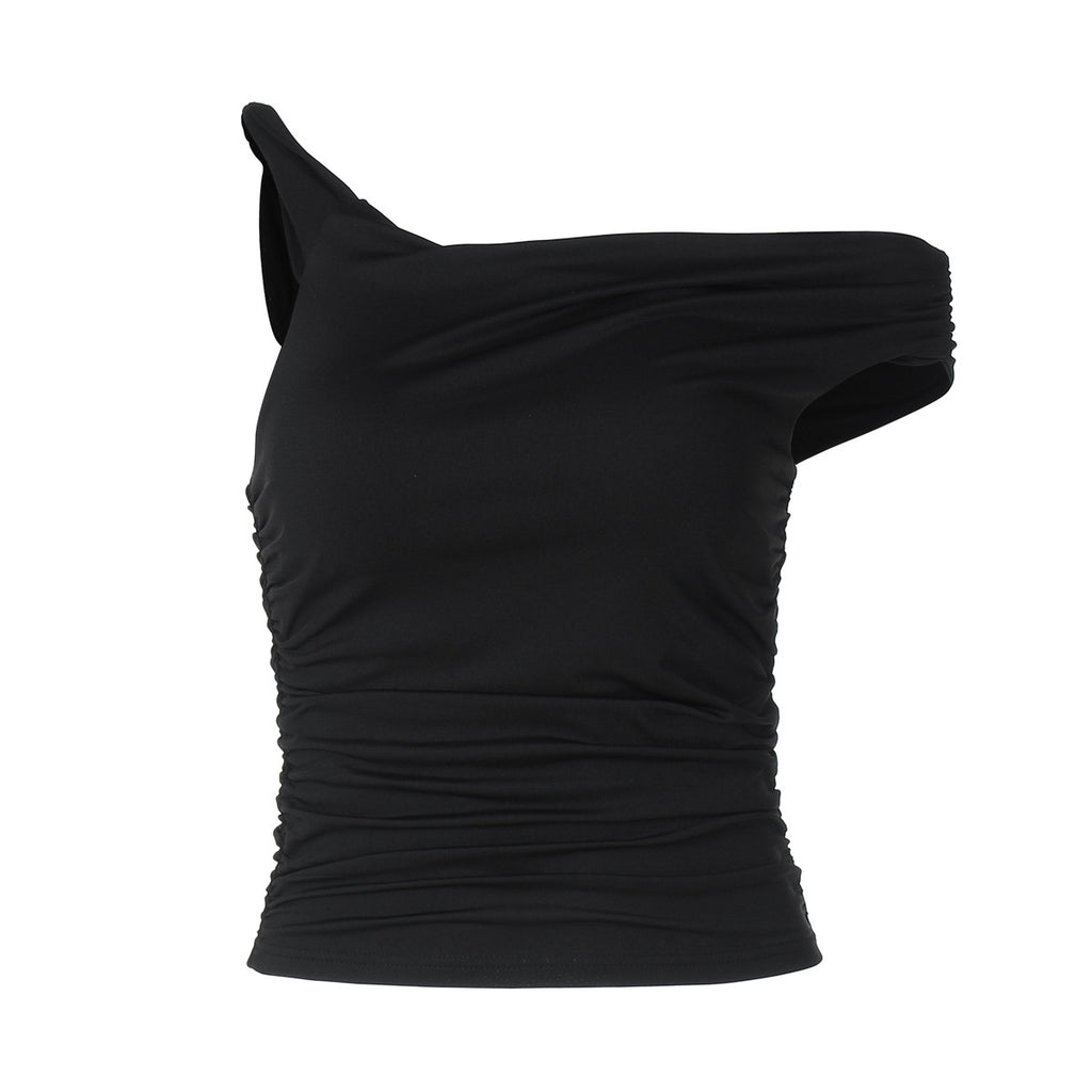 Loír Allure® - Irregular Pleated Slim-fit Top