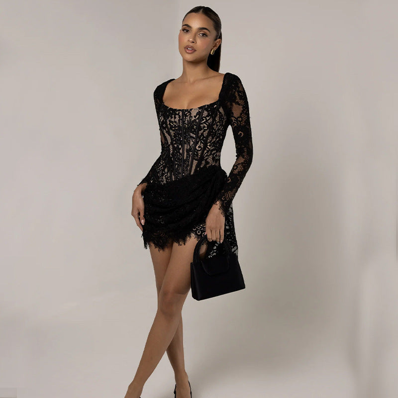 Loír Allure® - Premium U-neck Long Sleeve Dress