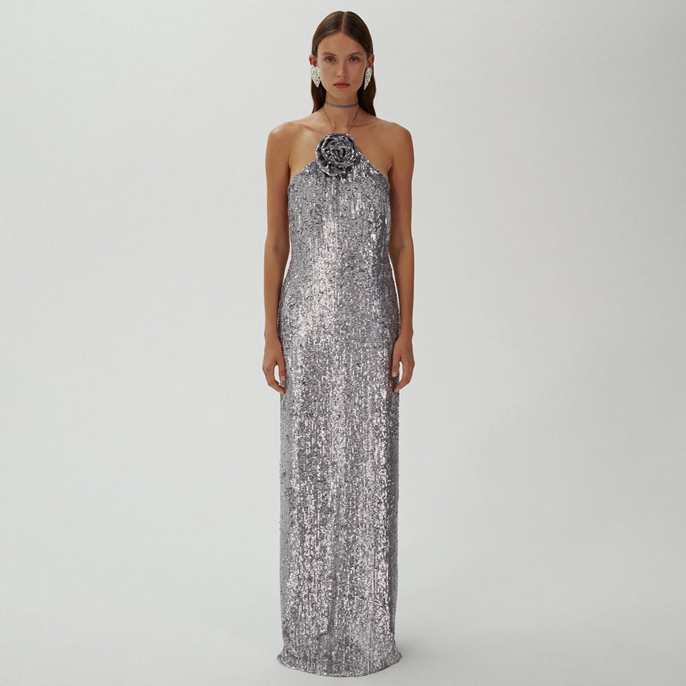 Loír Allure® - Premium Silver Paillette Dress