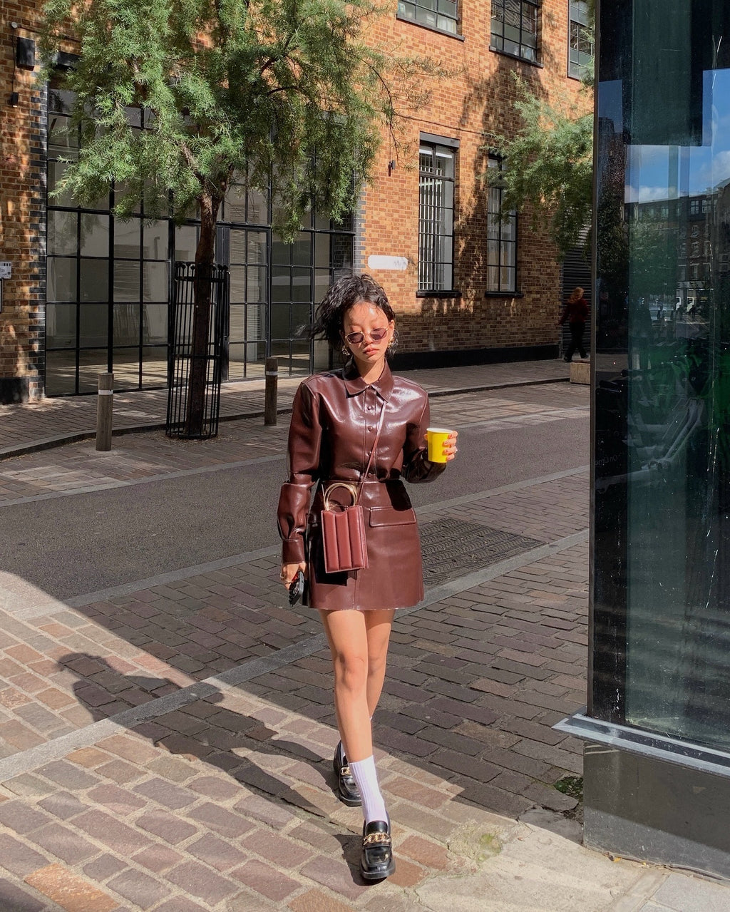 Loír Allure® - Matching Leather Jacket & Mini Skirt