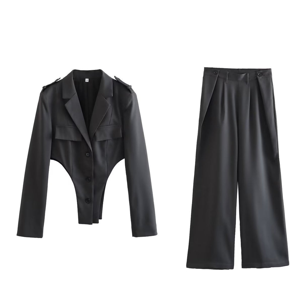 Loír Allure® - Hollow Blazer with Oversized Pantalon