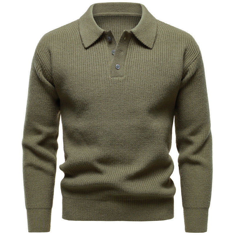 Men's British Fashion Polo Collar Sweater