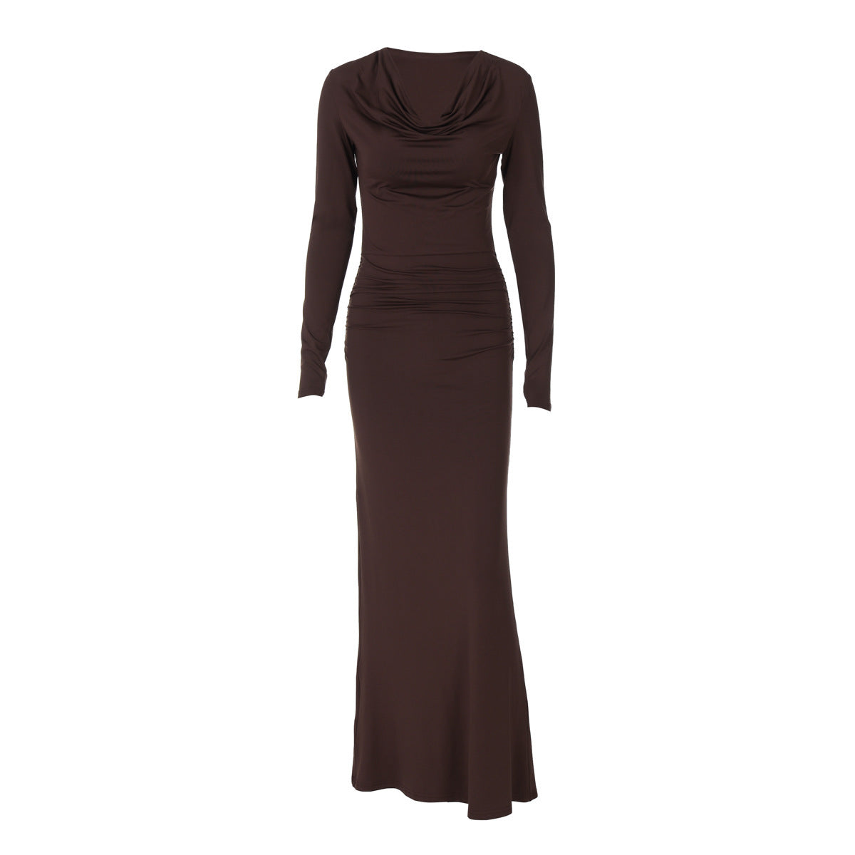 Loír Allure® - Premium Long Sleeve Pleated Sheath Dress