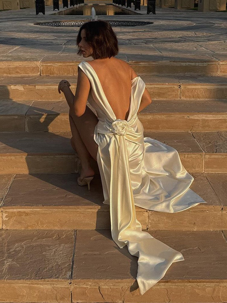 Loir Allure® - Satin Dignified Flowers Dress