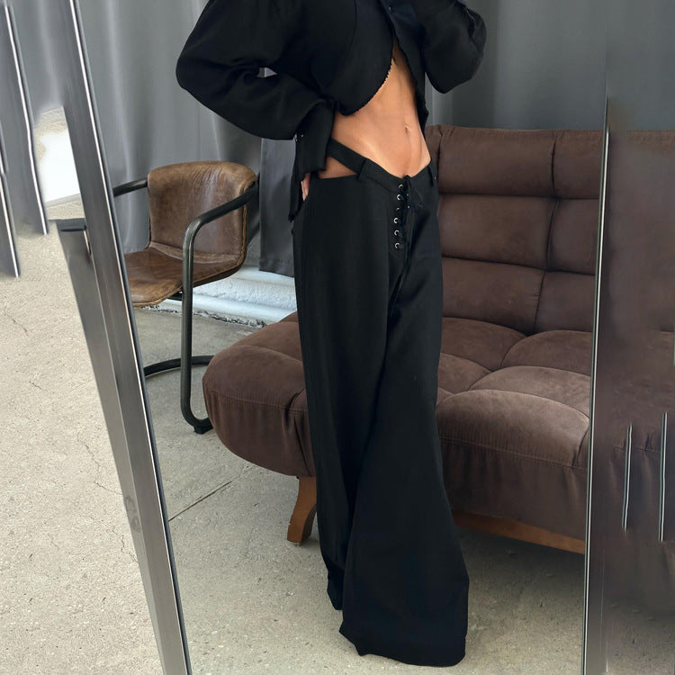 Loír Allure® - Cropped Shirt Wide Leg Set