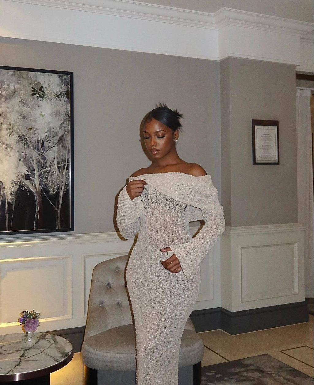 Loír Allure® - Knitted Long-Sleeved Dress