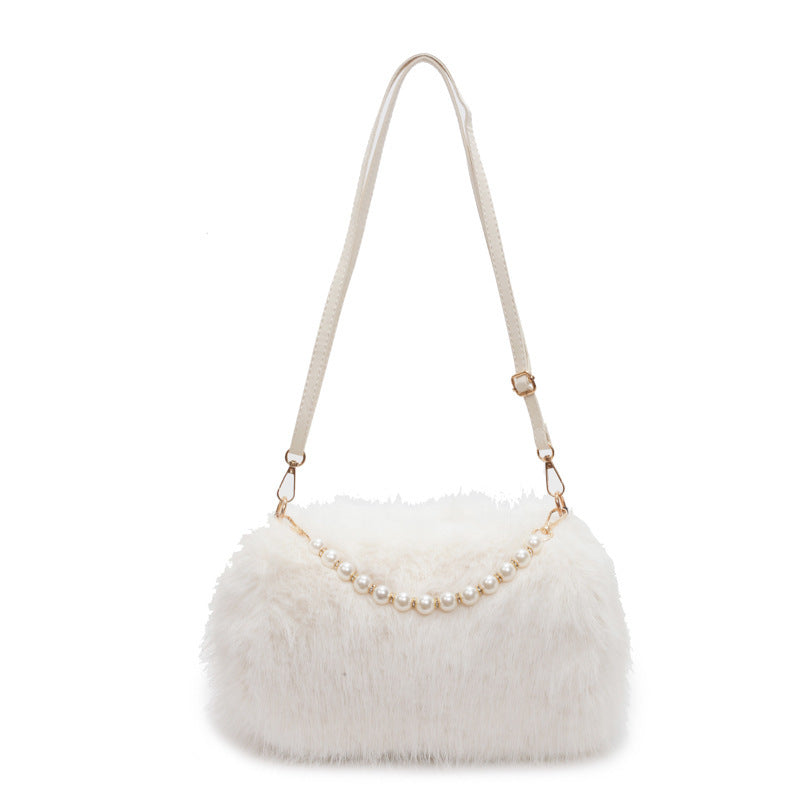 Loír Allure® - Pearl Chain Plush Bag