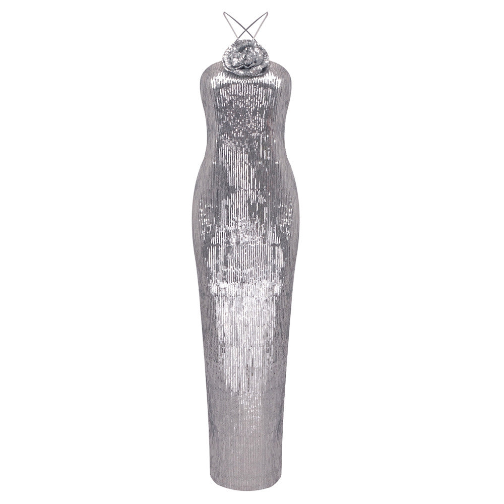 Loír Allure® - Premium Silver Paillette Dress