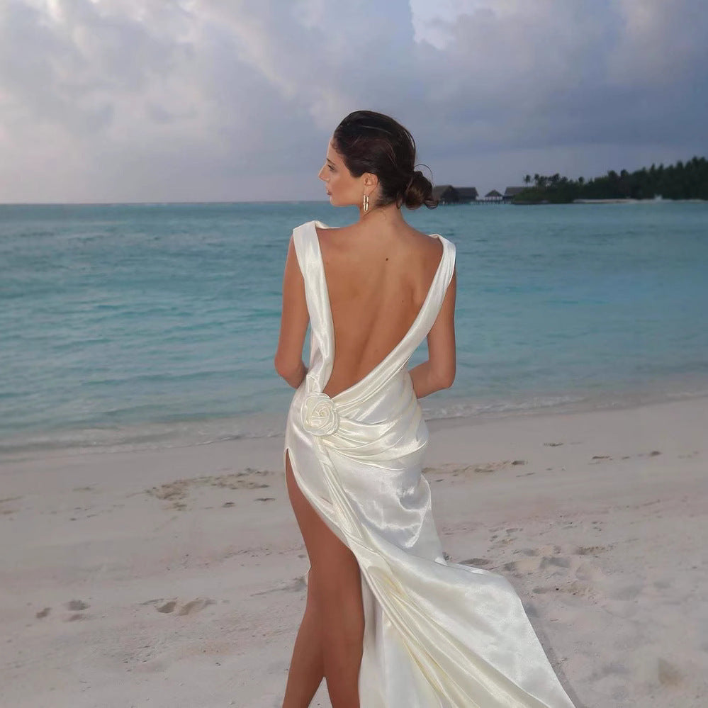 Loir Allure® - Satin Dignified Flowers Dress