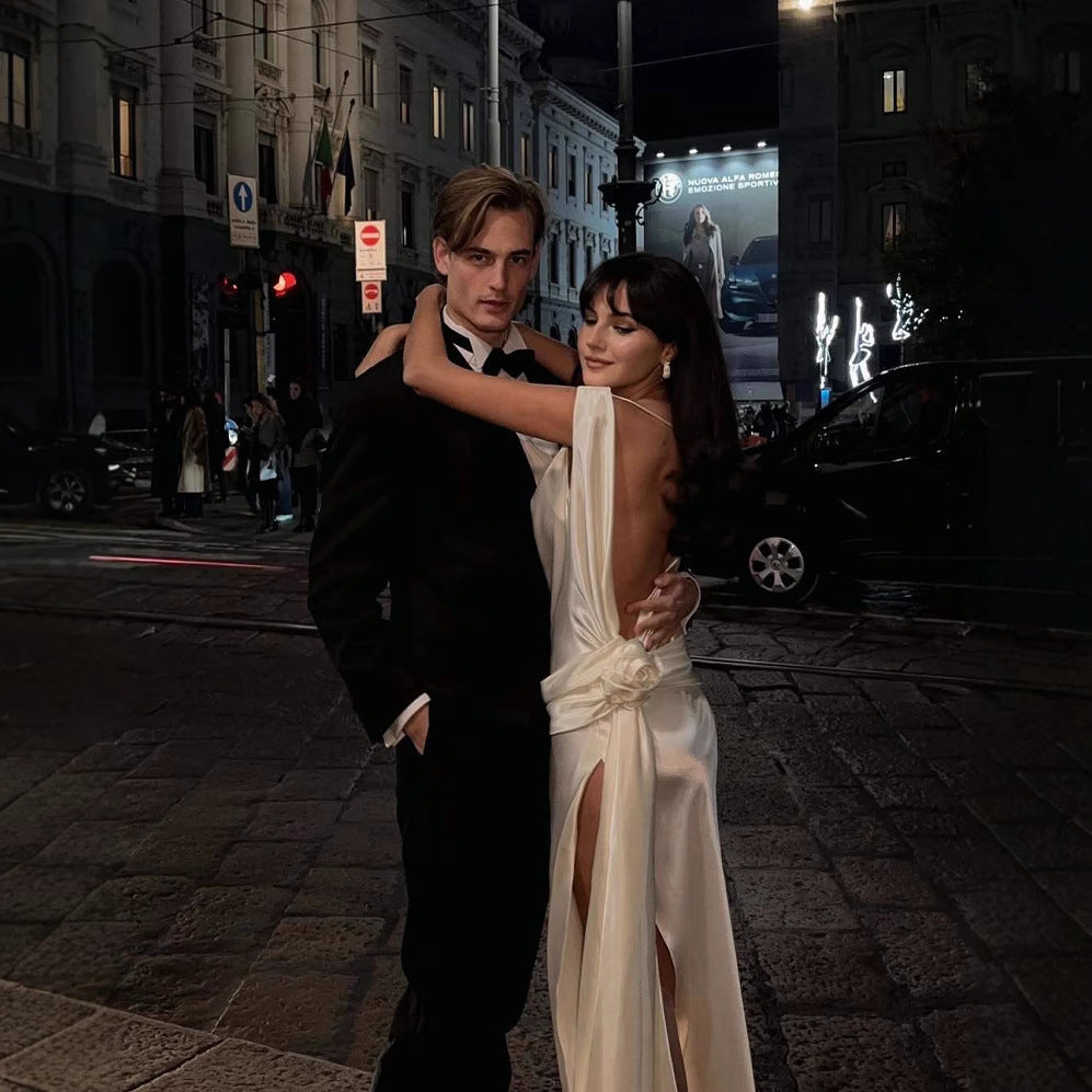 Loir Allure® - Satin Dignified Flowers Dress