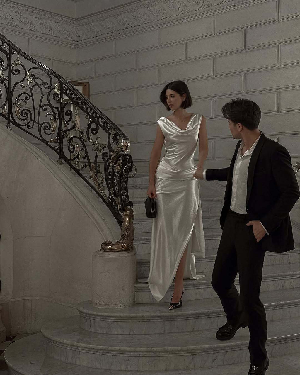 Loir Allure® - Satin Dignified Flowers Dress