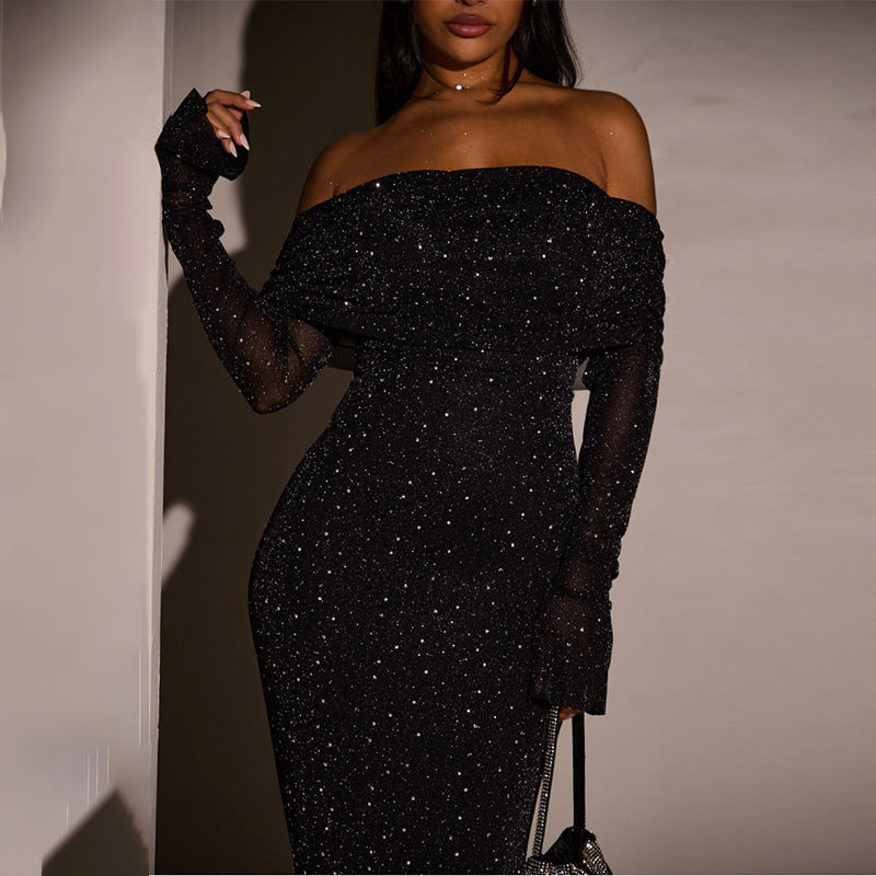 Loír Allure® - Premium Sequined Off-shoulder Dress