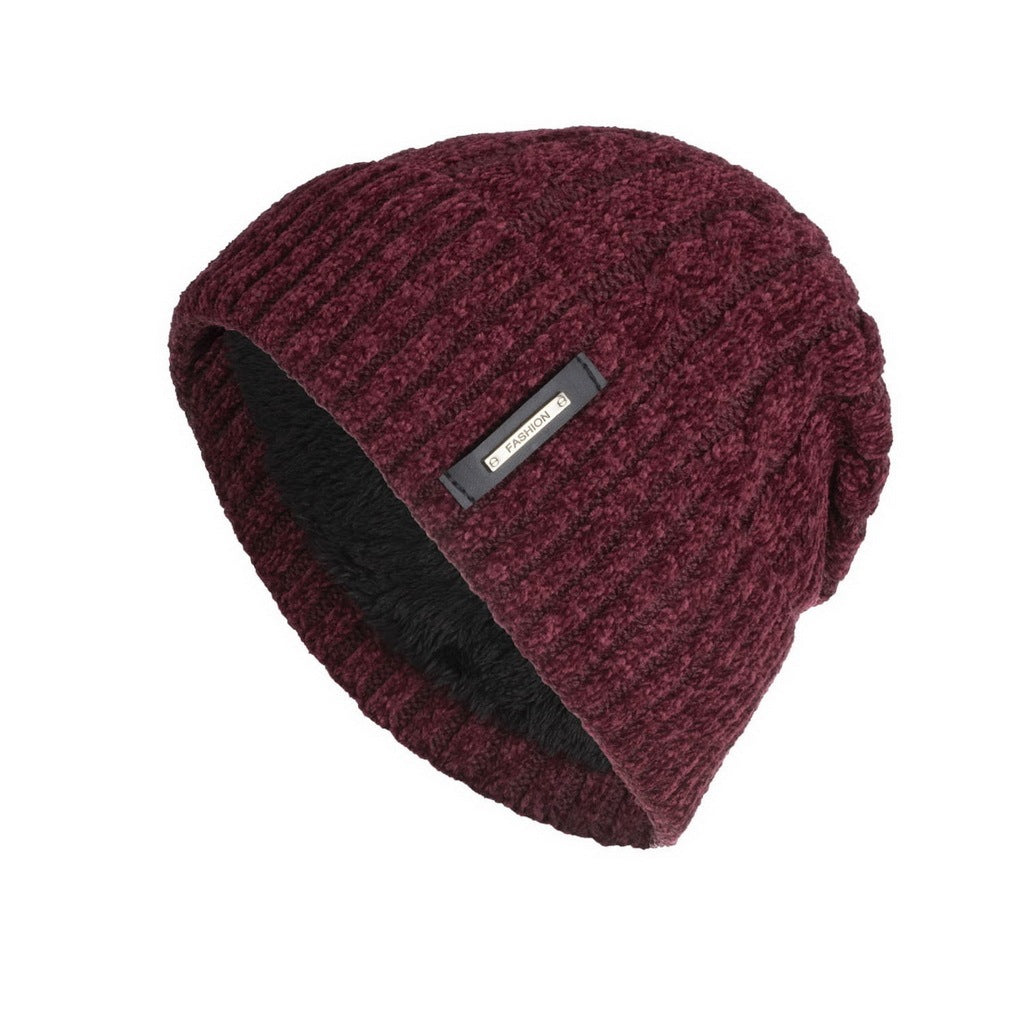 New Fleece Multicolor Chenille Twist Hat