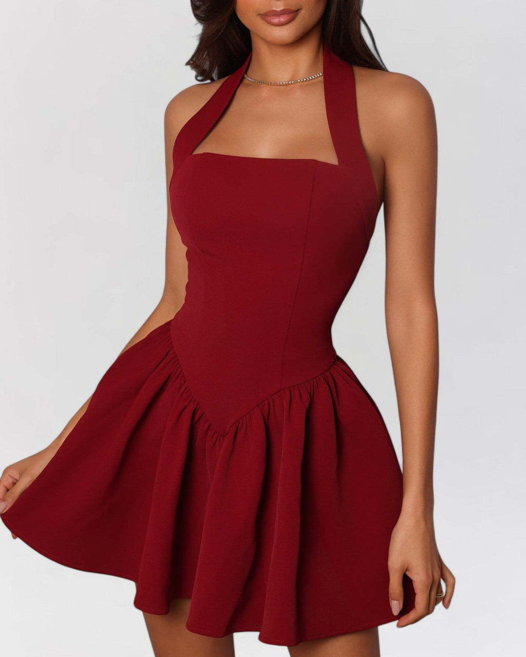 Loír Allure® - Ruffled Mini Sling Dress