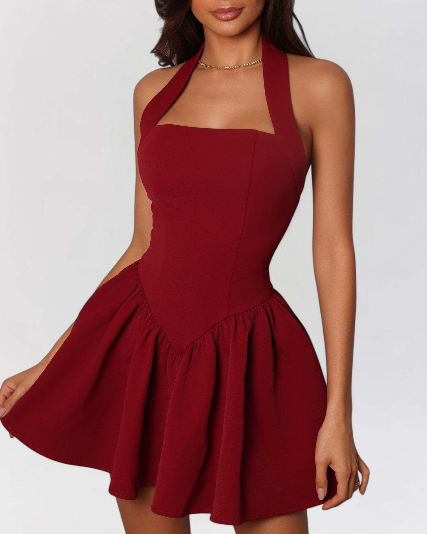 Loír Allure® - Ruffled Mini Sling Dress