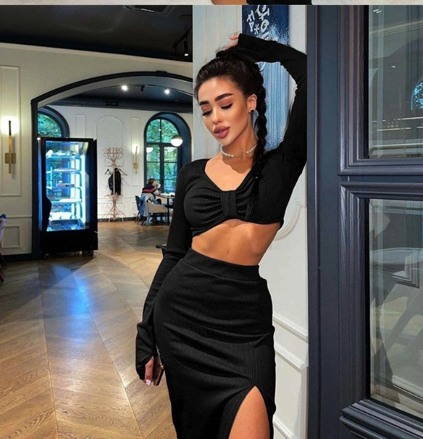 Loir Allure® - Long Sleeve High Slit Suit