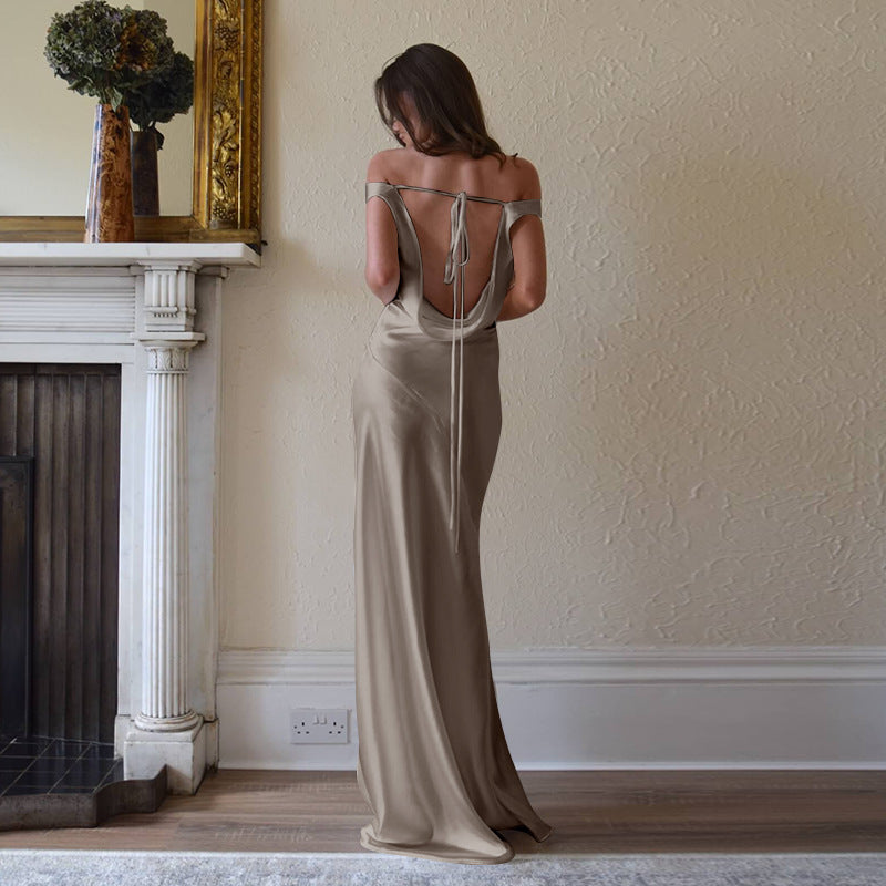 Loir Allure® - Elegant Pearlescent Backless Dress