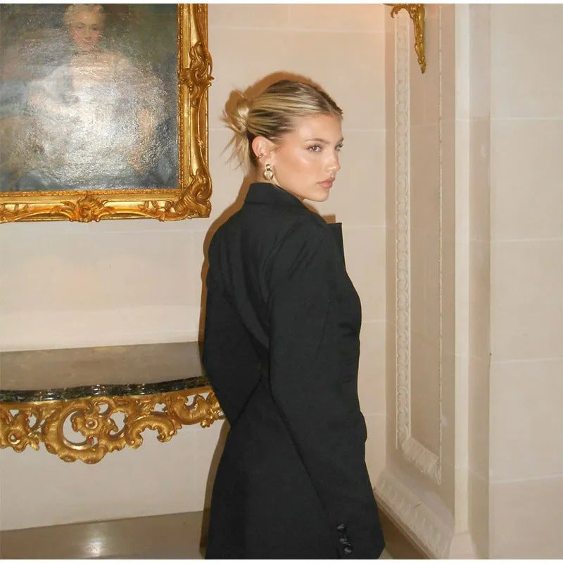 Loír Allure® - Elegant High Waist V-neck Dress