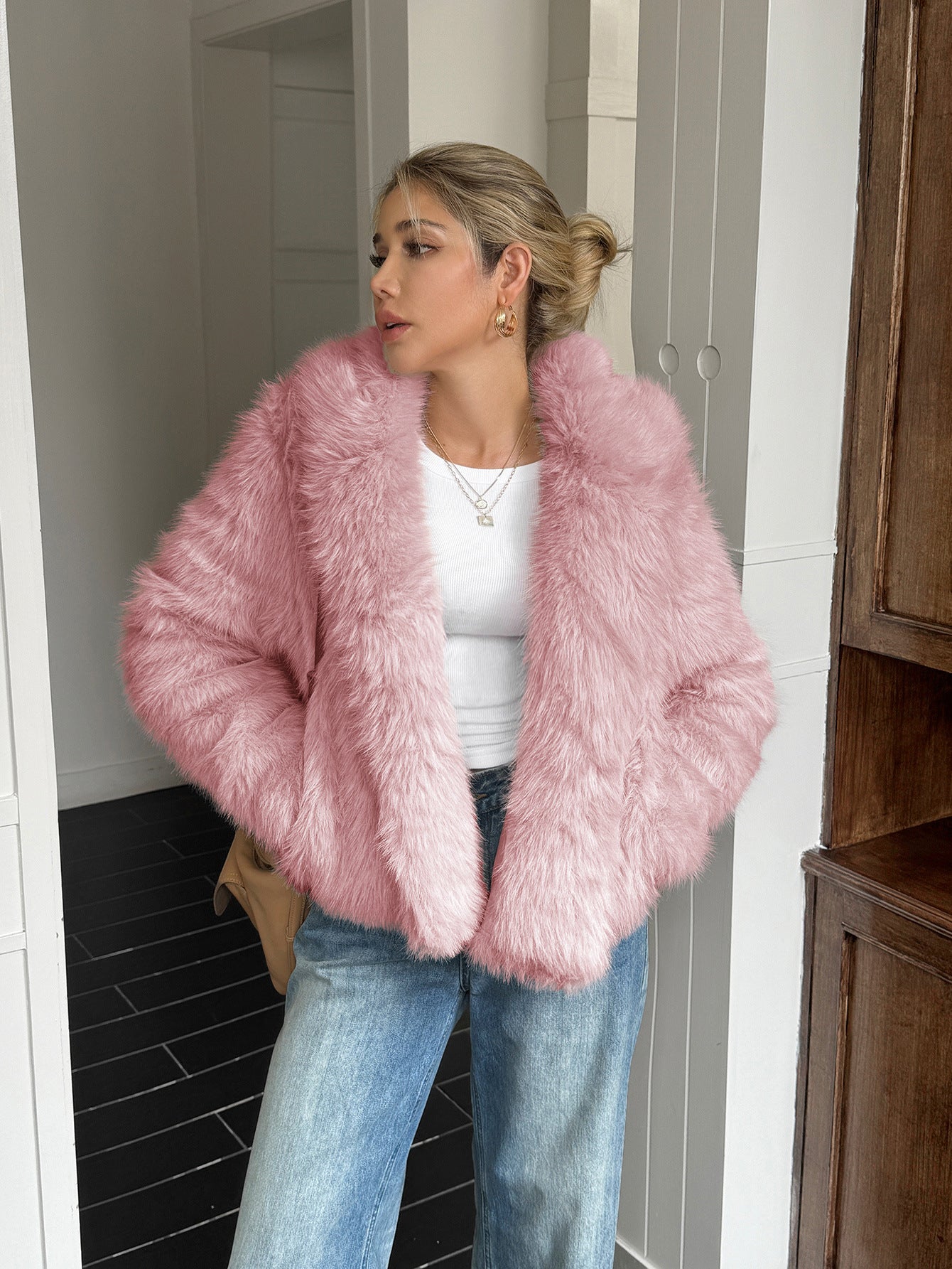 Fleece Long Sleeve Coat