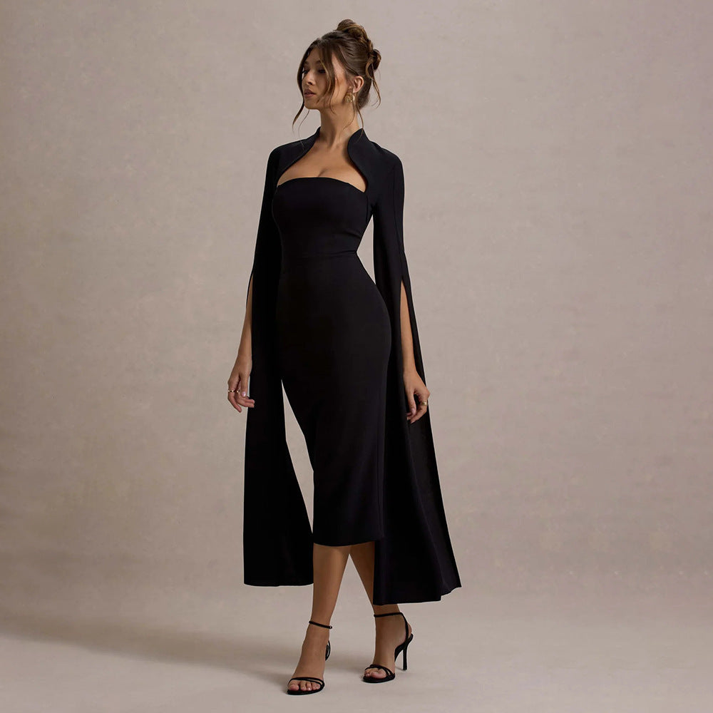 Loír Allure® - Premium Elegant Long Sleeve Split Dress
