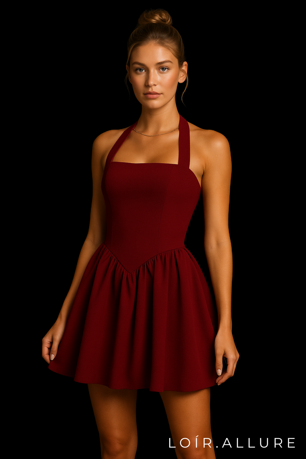 Loír Allure® - Ruffled Mini Sling Dress