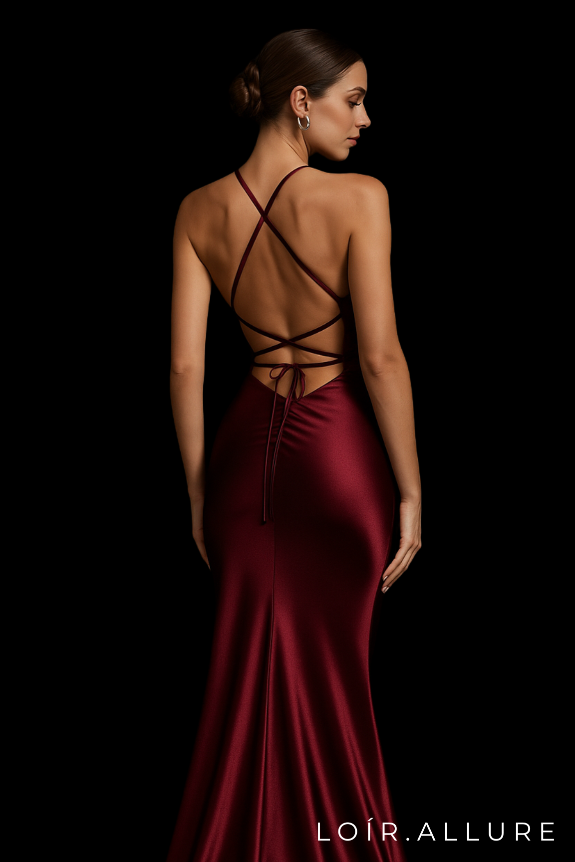 Loír Allure® - Backless Lace Up Pleated Dress