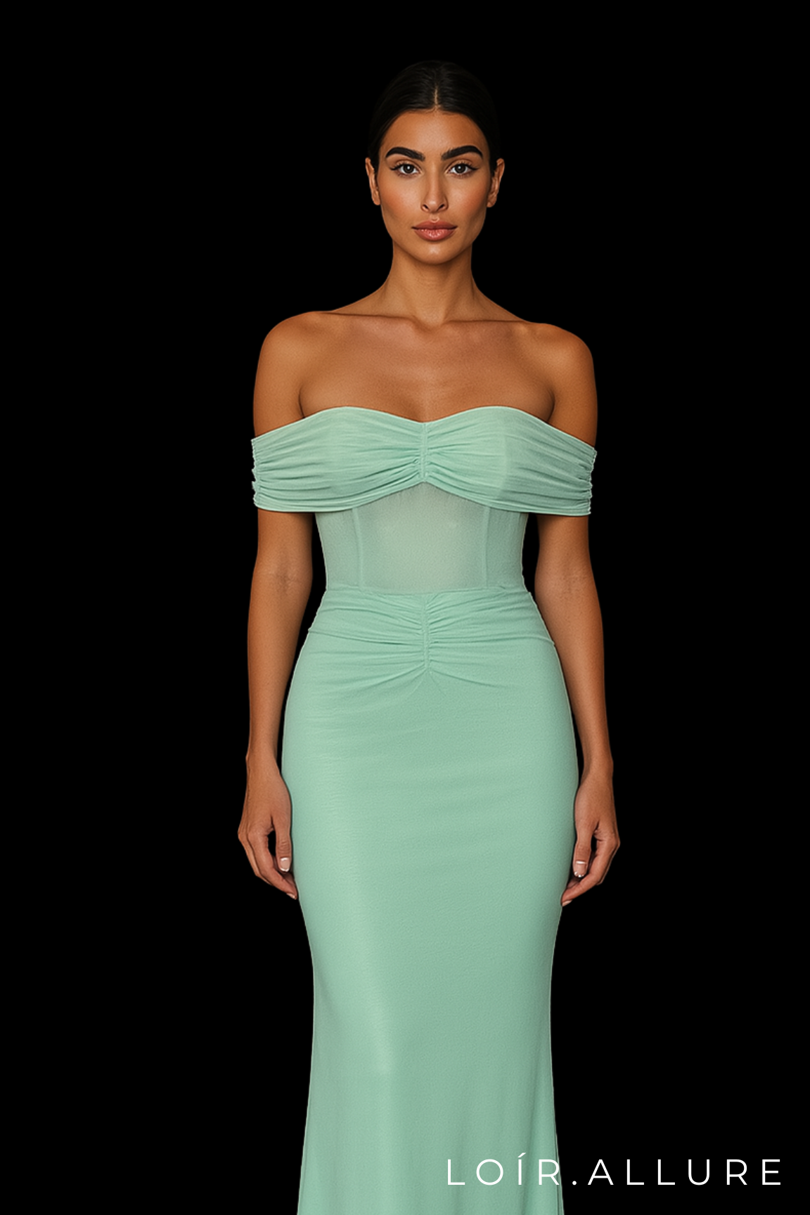 Loir Allure® - Backless Off-shoulder Sheath Dress