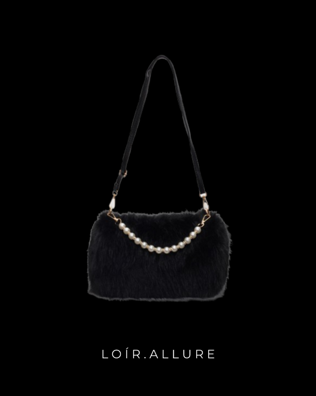 Loír Allure® - Pearl Chain Plush Bag