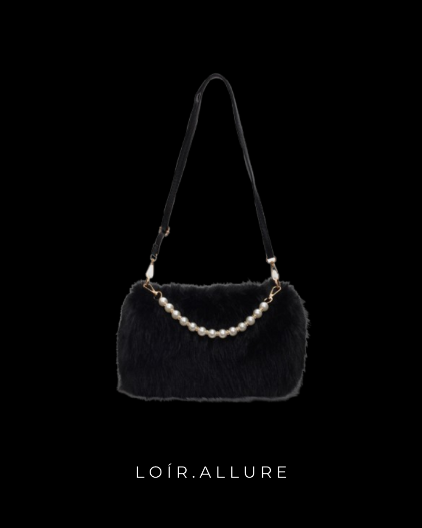 Loír Allure® - Pearl Chain Plush Bag