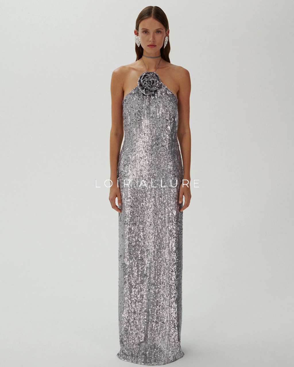 Loír Allure® - Premium Silver Paillette Dress