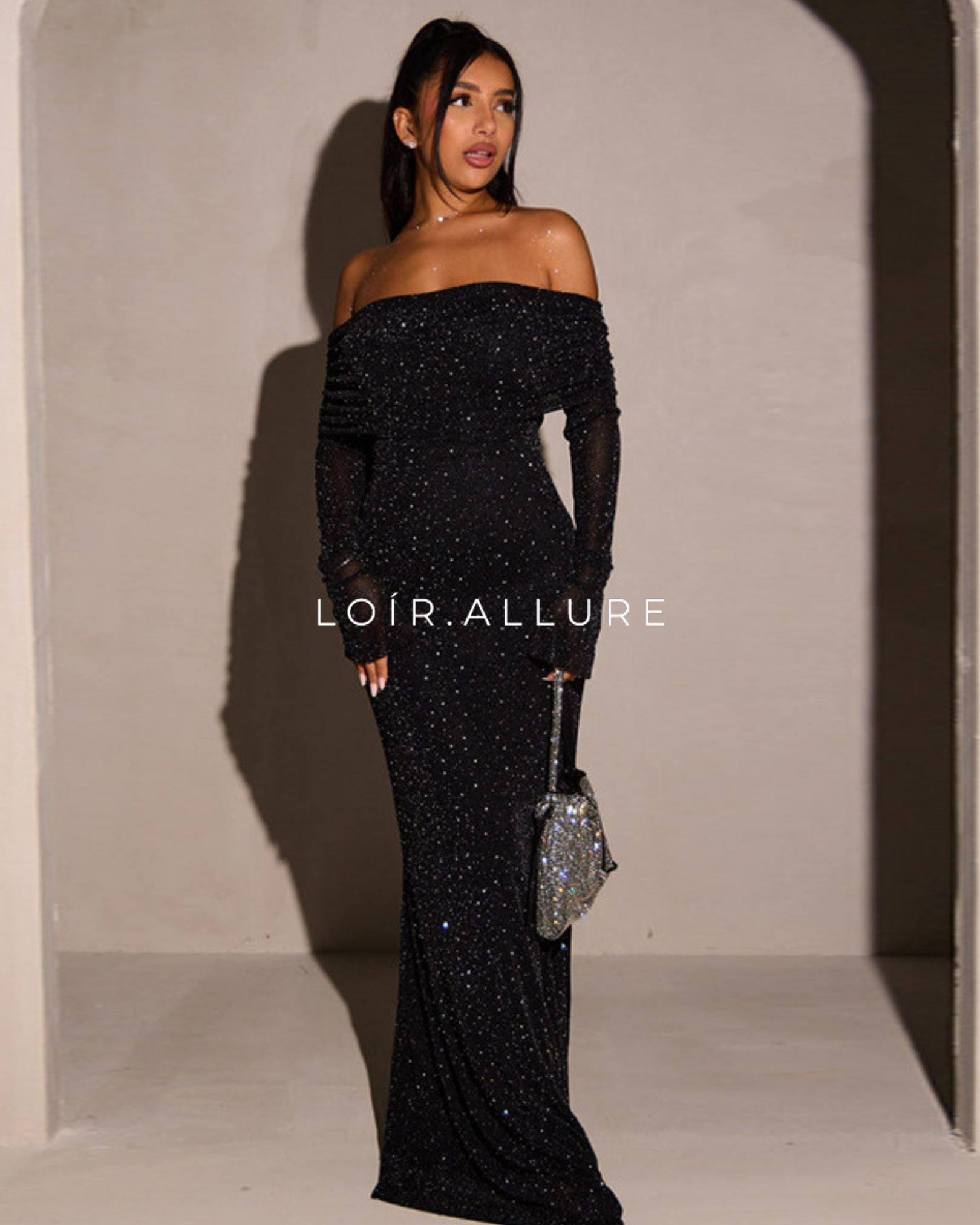 Loír Allure® - Premium Sequined Off-shoulder Dress
