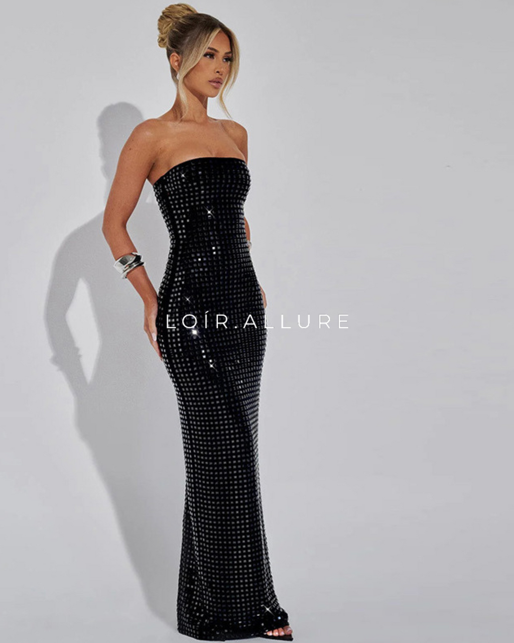 Loír Allure® - Premium Backless Rhinestone Slim Fit Dress