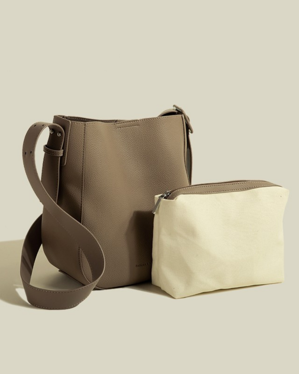 Loír Allure® - Leather Bucket Bag with Pouch