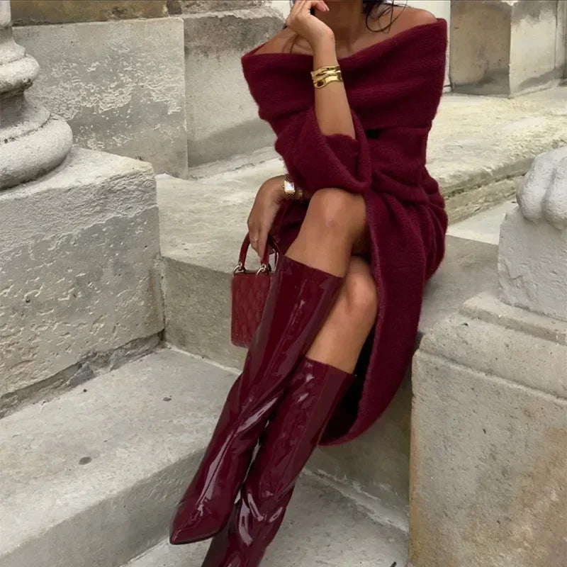 Loír Allure® - Premium Off-shoulder Top with Long Dress