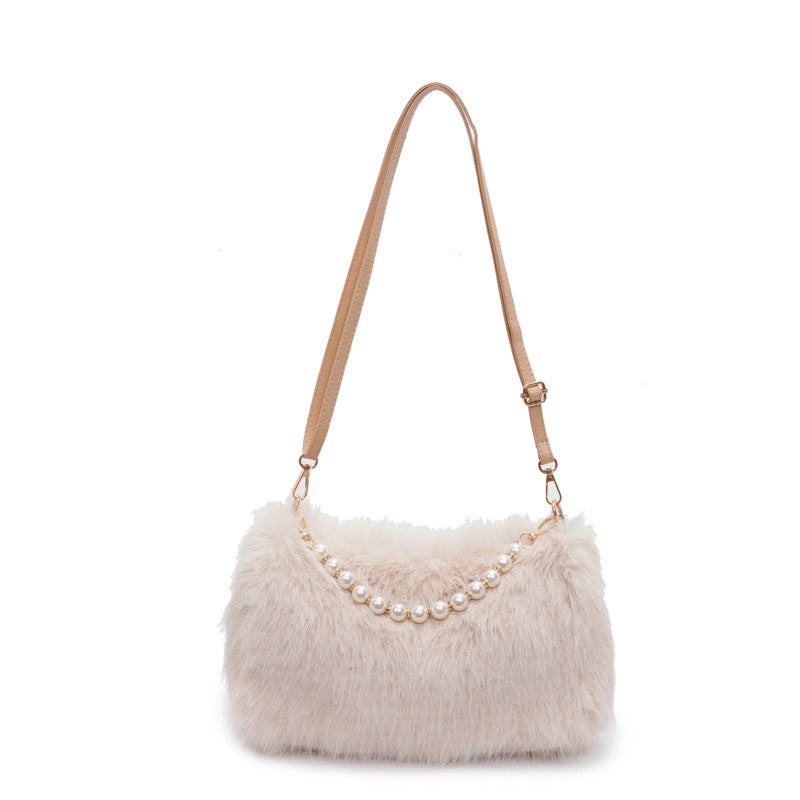Loír Allure® - Pearl Chain Plush Bag