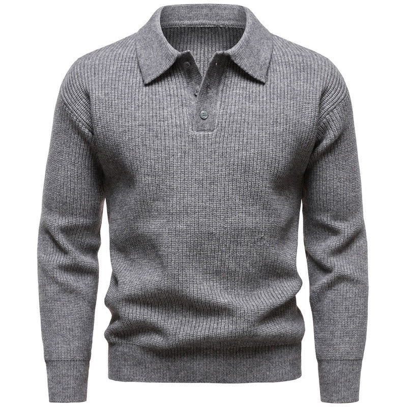 Men's British Fashion Polo Collar Sweater