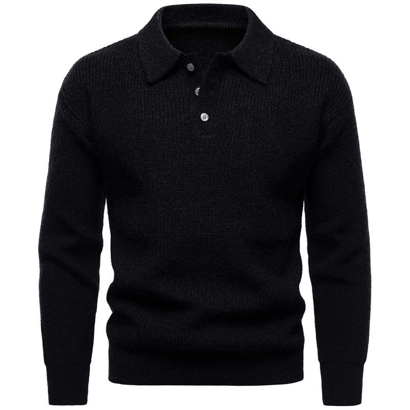 Men's British Fashion Polo Collar Sweater