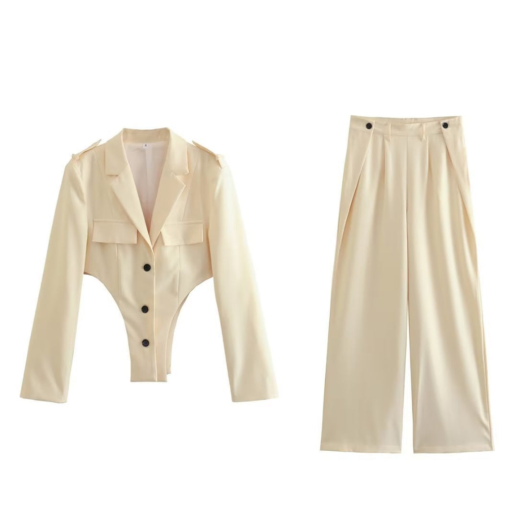 Loír Allure® - Hollow Blazer with Oversized Pantalon