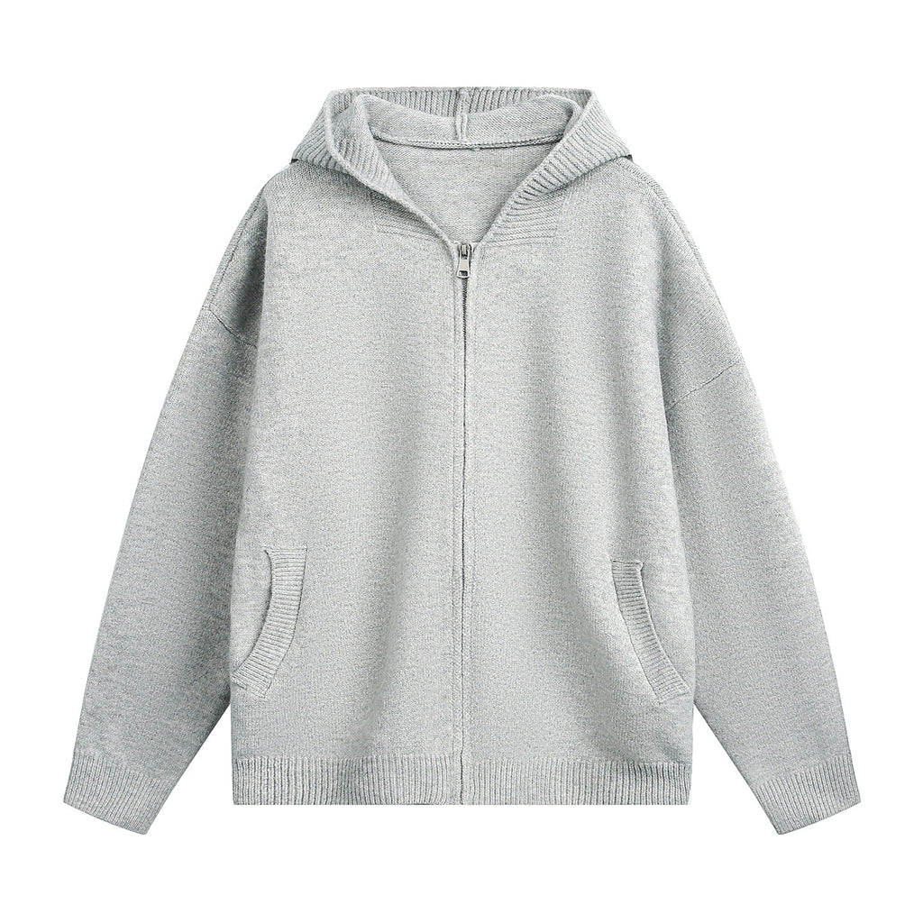 Faux Deer Fur American Retro Trendy Knitted Sweater Jacket