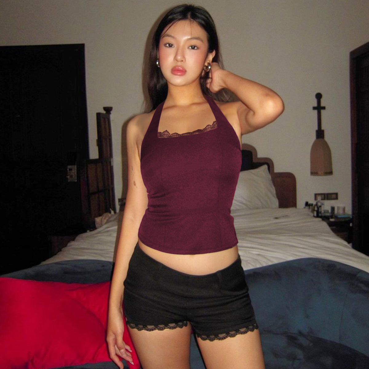 Loír Allure® - Backless Lace-up Navel Top