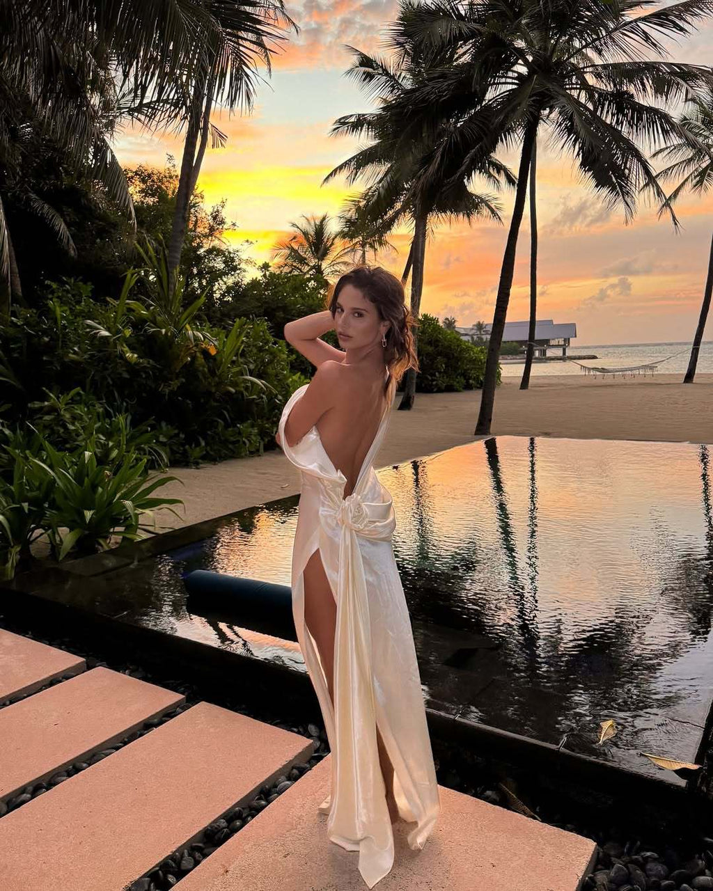 Loir Allure® - Satin Dignified Flowers Dress