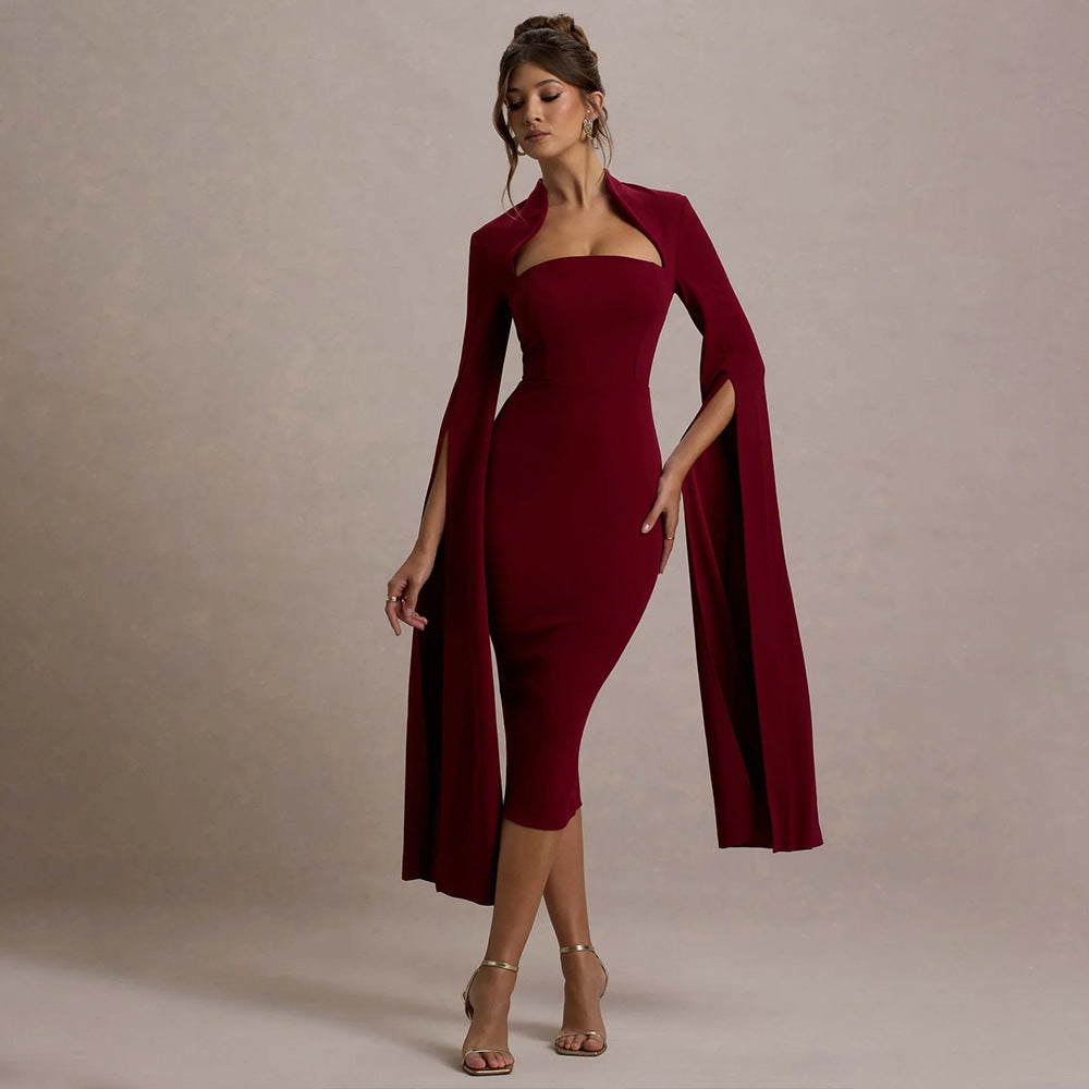 Loír Allure® - Premium Elegant Long Sleeve Split Dress