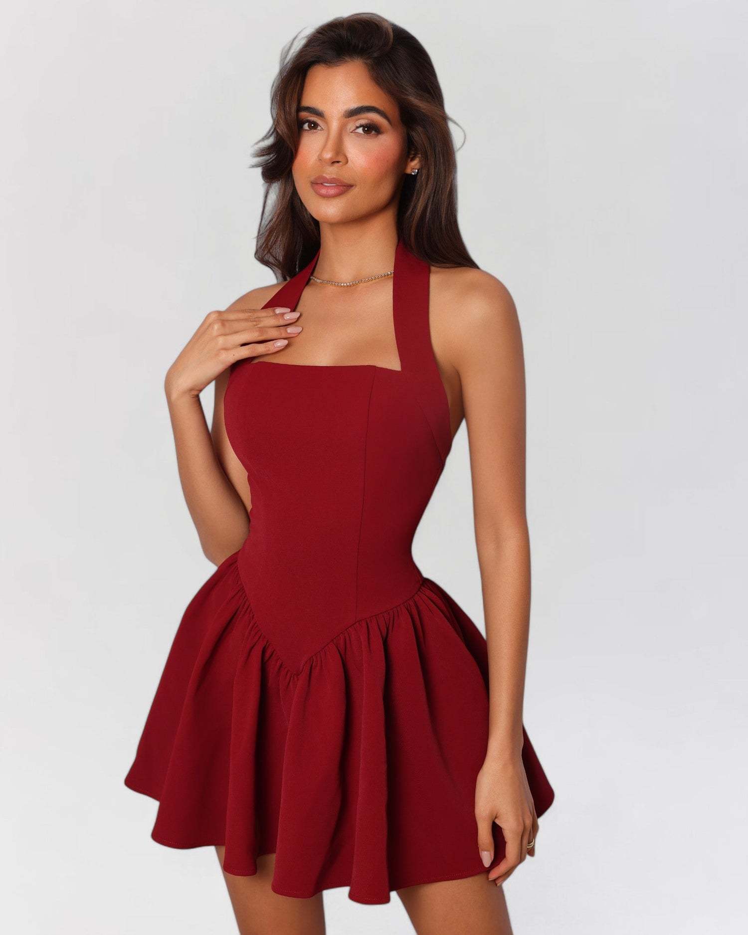 Loír Allure® - Ruffled Mini Sling Dress