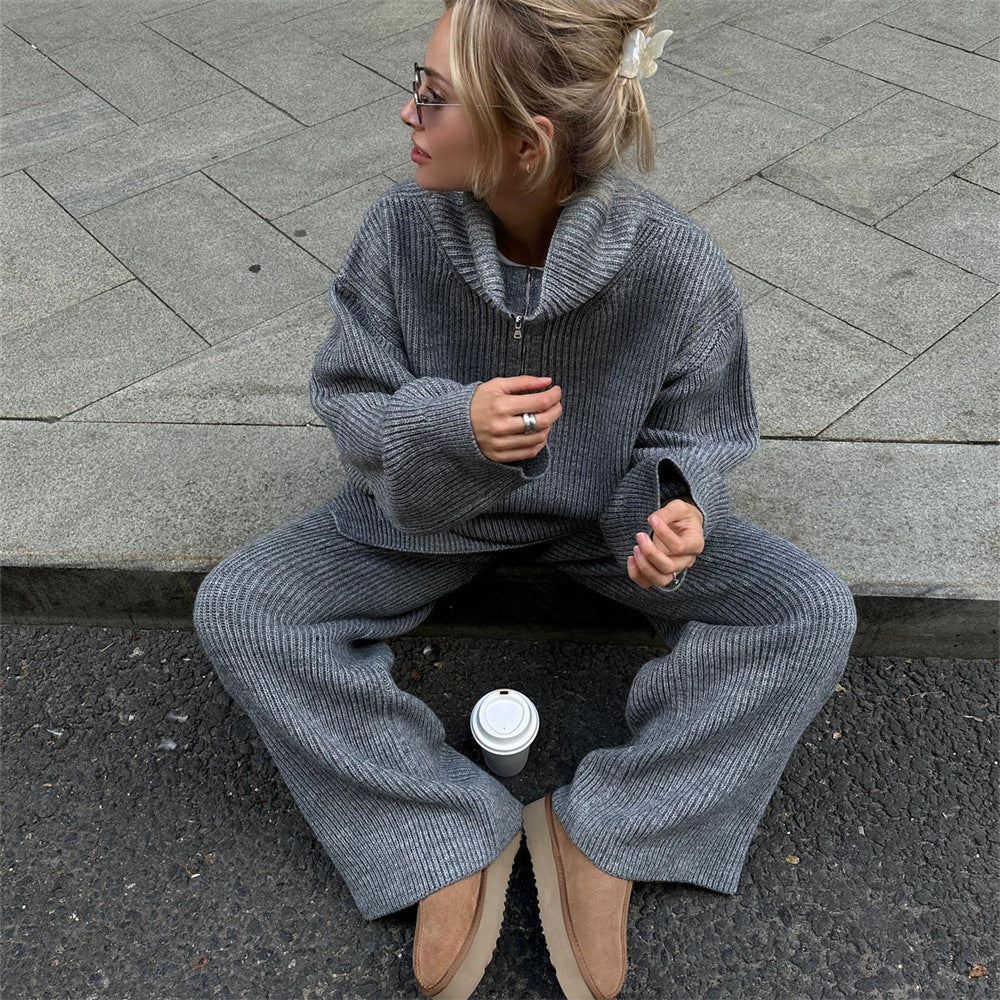 Loír Allure® - Half Zipper with Straight-leg Trousers (One Size)